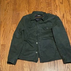 Flint & Tinder Waxed Trucker Jacket/Medium/Moss
